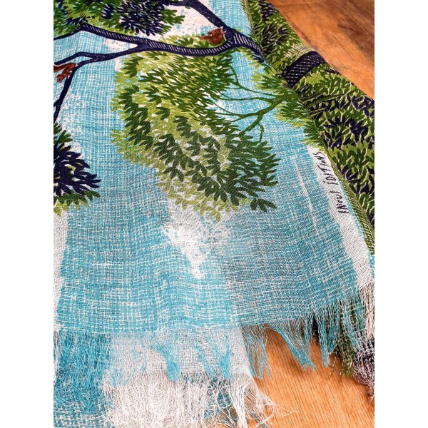 Inoui Editions lino ir medvilnės skara AMBROISE GREEN